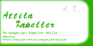 attila kapeller business card